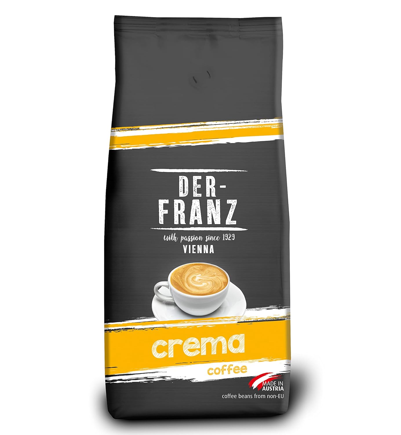DER-FRANZ Coffee Crema, Intensity 4/5, 100% Arabica, Whole Coffee Beans, 1000 g
