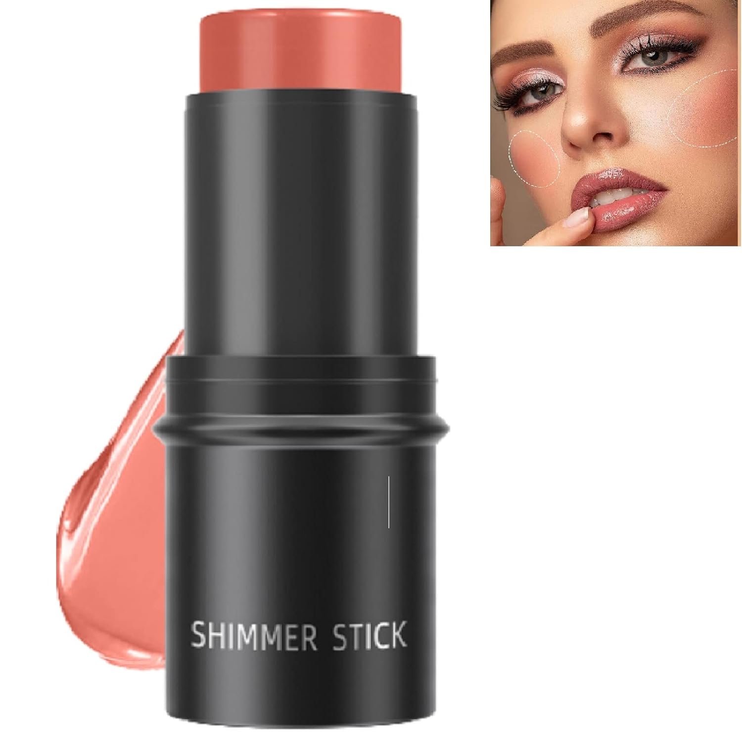 Blush Beauty Wall, Matt Liquid Cheek Blusher, Smooth Creamy Liquid Blush Stick, Liquid Contour Beauty Wall, Liquid Face Concealer Contour Stick for Face Eyes Lips Hair Body Glow Cosmetics
