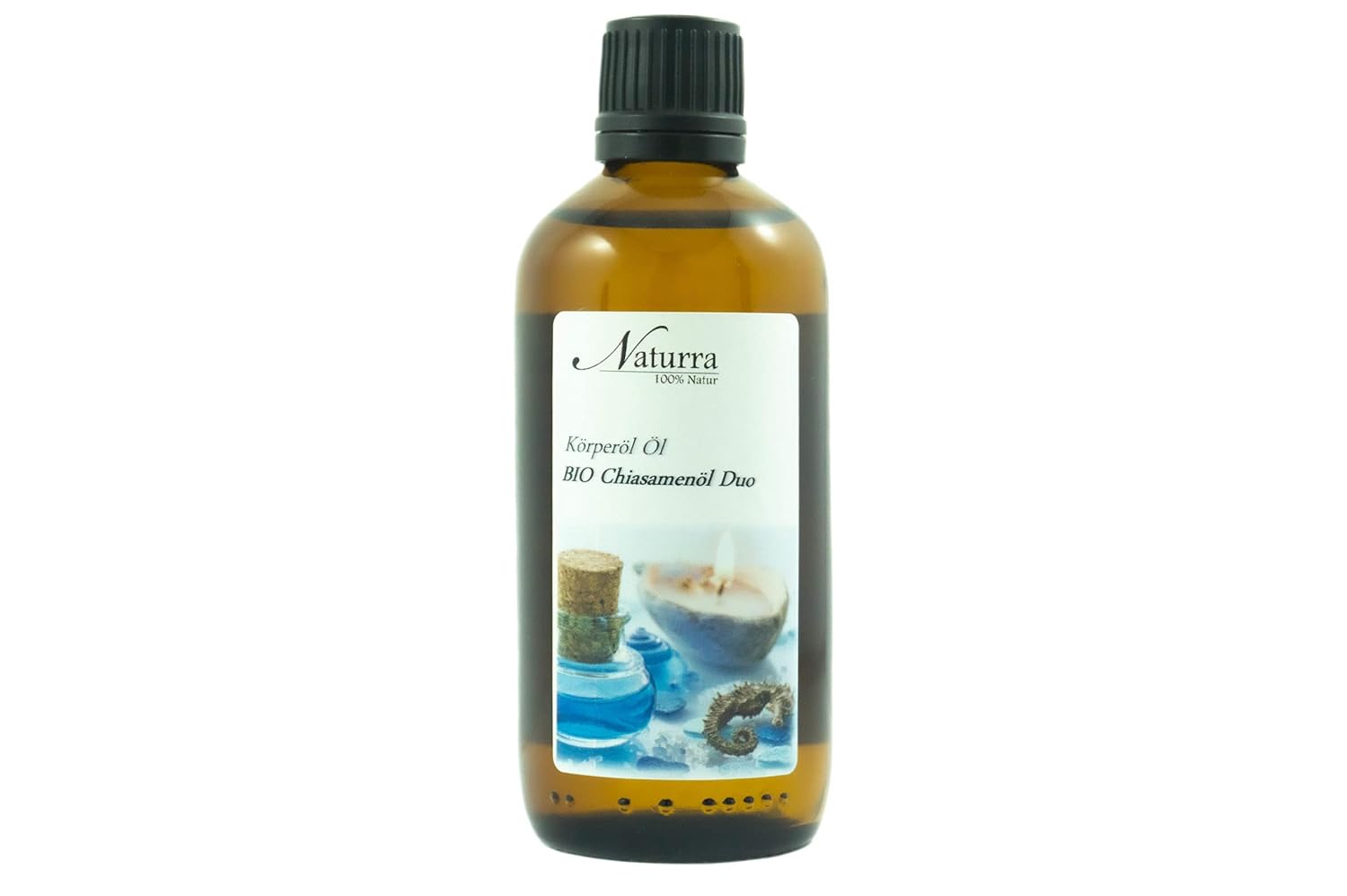 Naturra Organic Chia Oil Duo 100 ml with Organic Wild Rose Oil Rosehip Seed Oil Cold Pressed Unrefined Natural Cosmetics