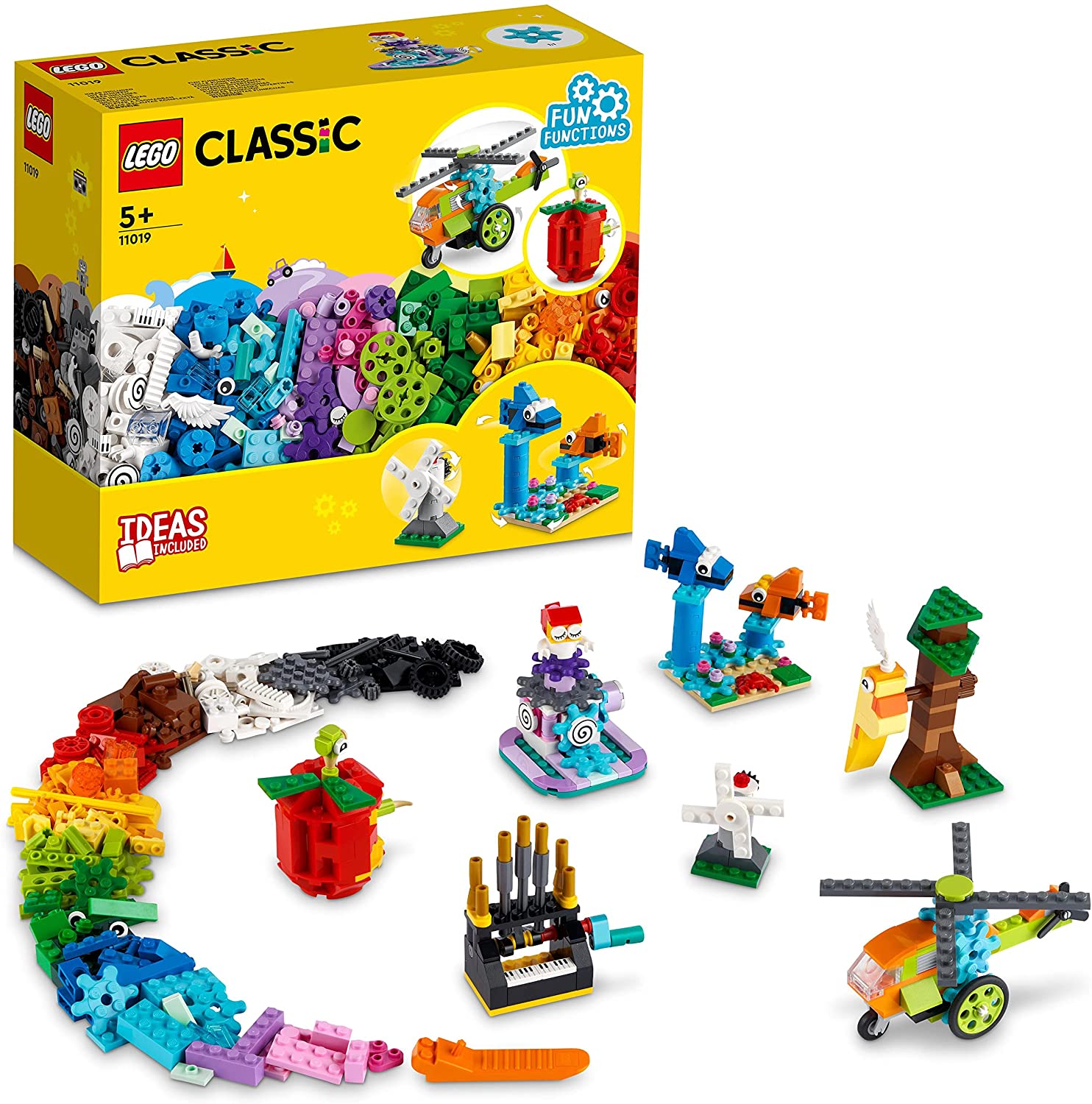 LEGO 11019 Classic Building Blocks and Functions, Box with LEGO Blocks for 