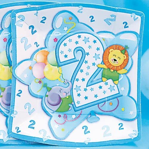 Givi Itali 24 cm Age 2 Baby Boy Square Dinner Plate (Pack of 10), One Size)