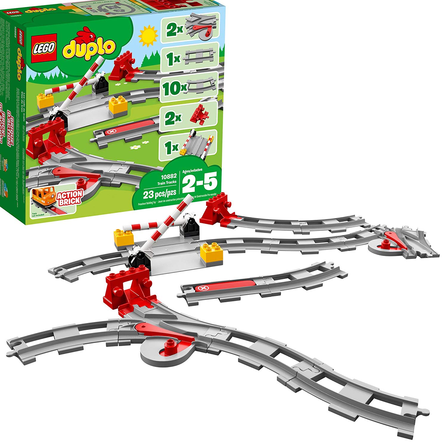 Lego Duplo 10882 Railway Rail Extension Kit (23 Pieces) 2018