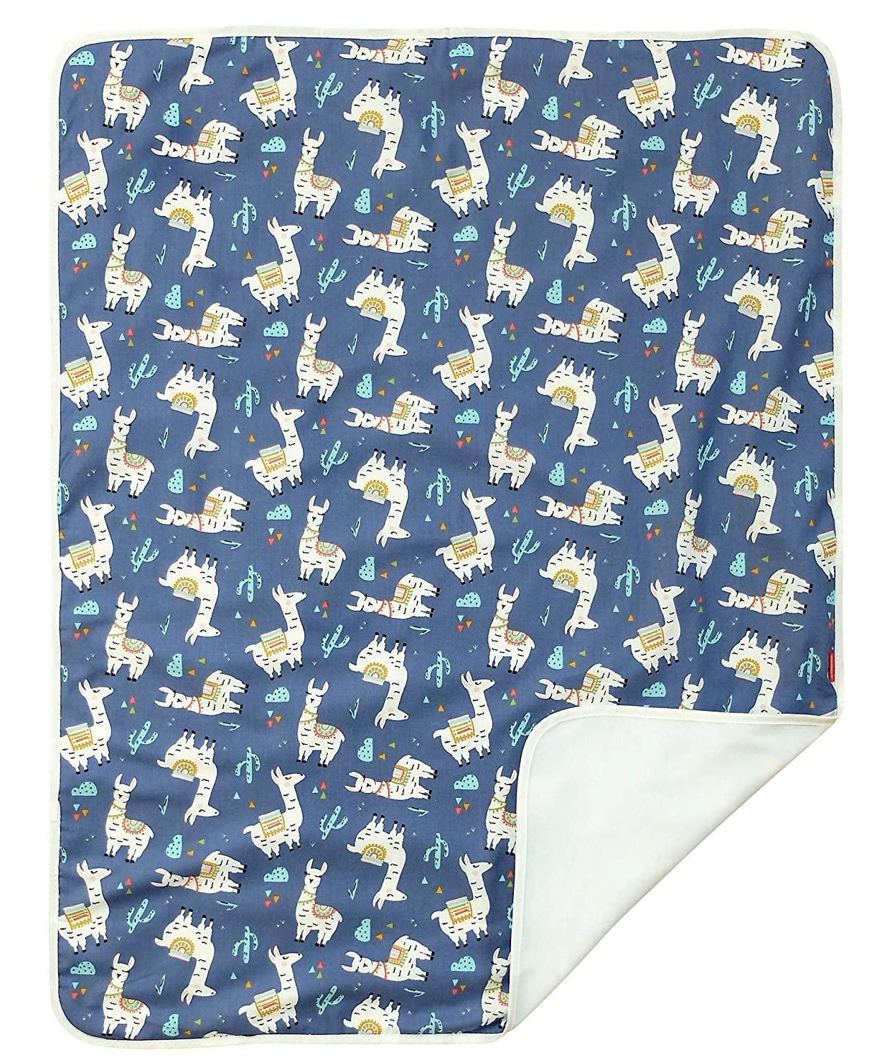 Ideenreich 2571 IDEENREICH 2571 Baby Blanket Lama Blue 70 x 90 cm Blue
