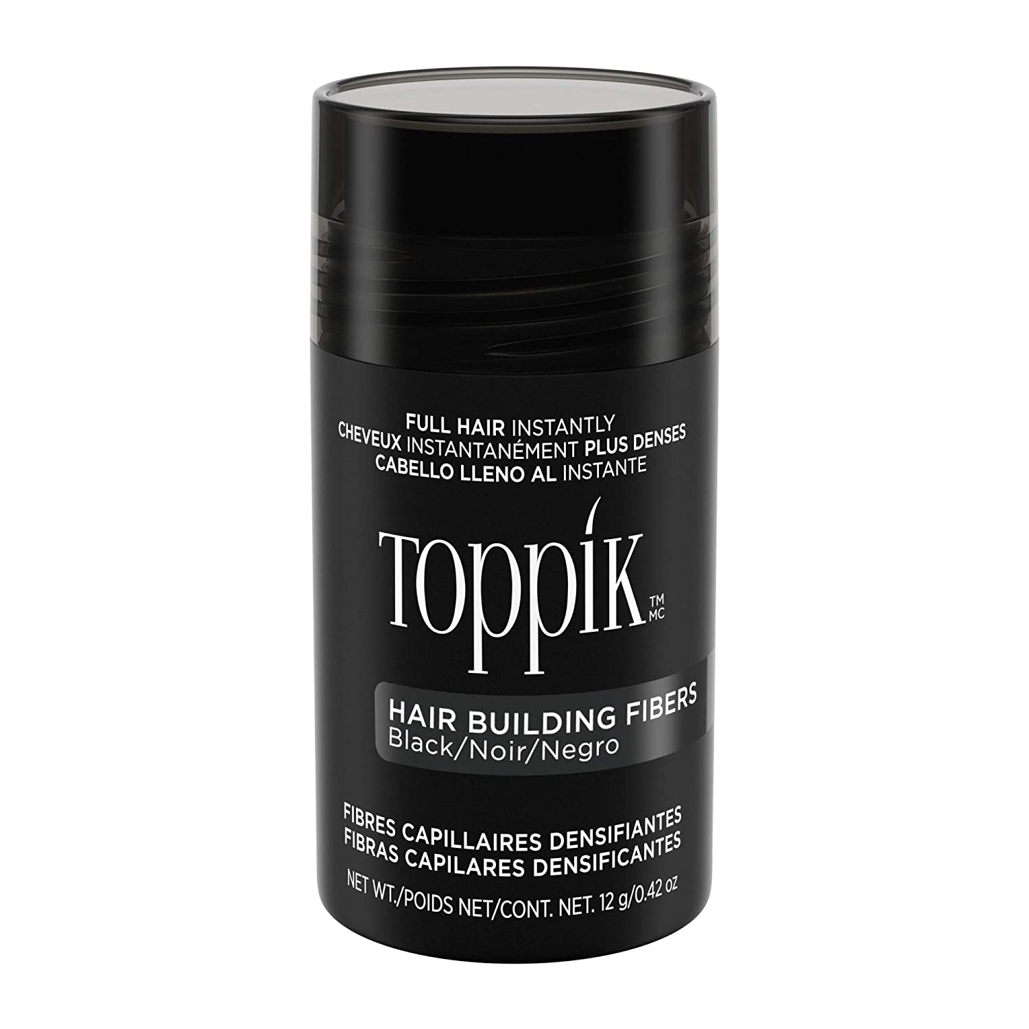 Toppik Hair Fibres Black Natural Keratin Fibers For Fuller Looking Hair