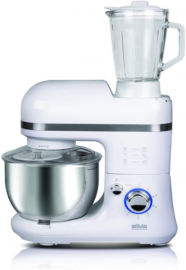 Silva-Homeline Silva Homeline KM 6500 Food Processor with Mix with 6 Power Levels, White