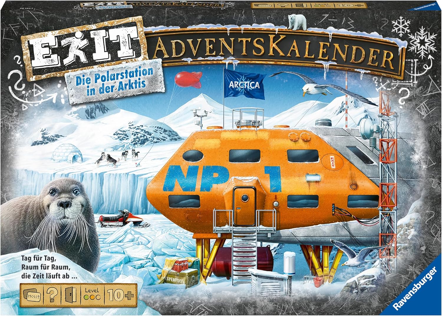 Ravensburger EXIT Advent Calendar "The Polar Station in the Arctic" - 25 Puzzles for EXIT Enthusiasts from 10 Years
