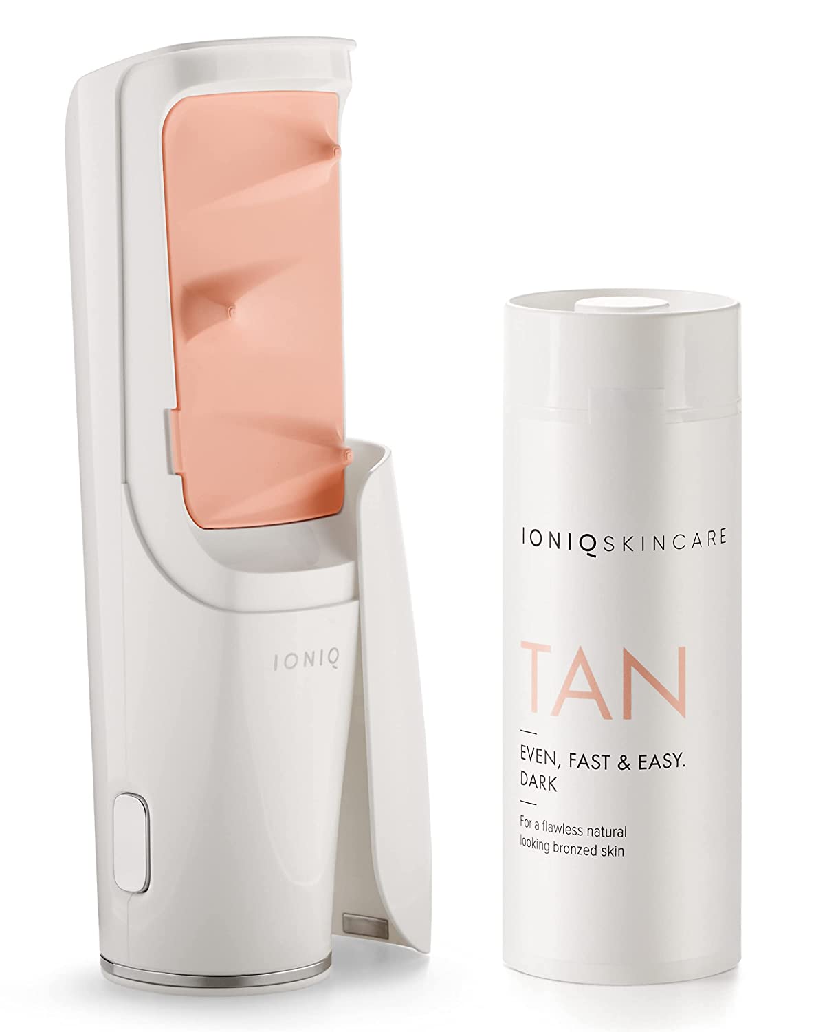 IONIQ Skincare Starter Kit with IonIQ One Sprayer Plus TAN Dark Cartridge - Golden, Streak-Free Tan in Just Three Minutes - Magnetic Skin Technology - Up to 2 Weeks of Natural Glow, ‎white