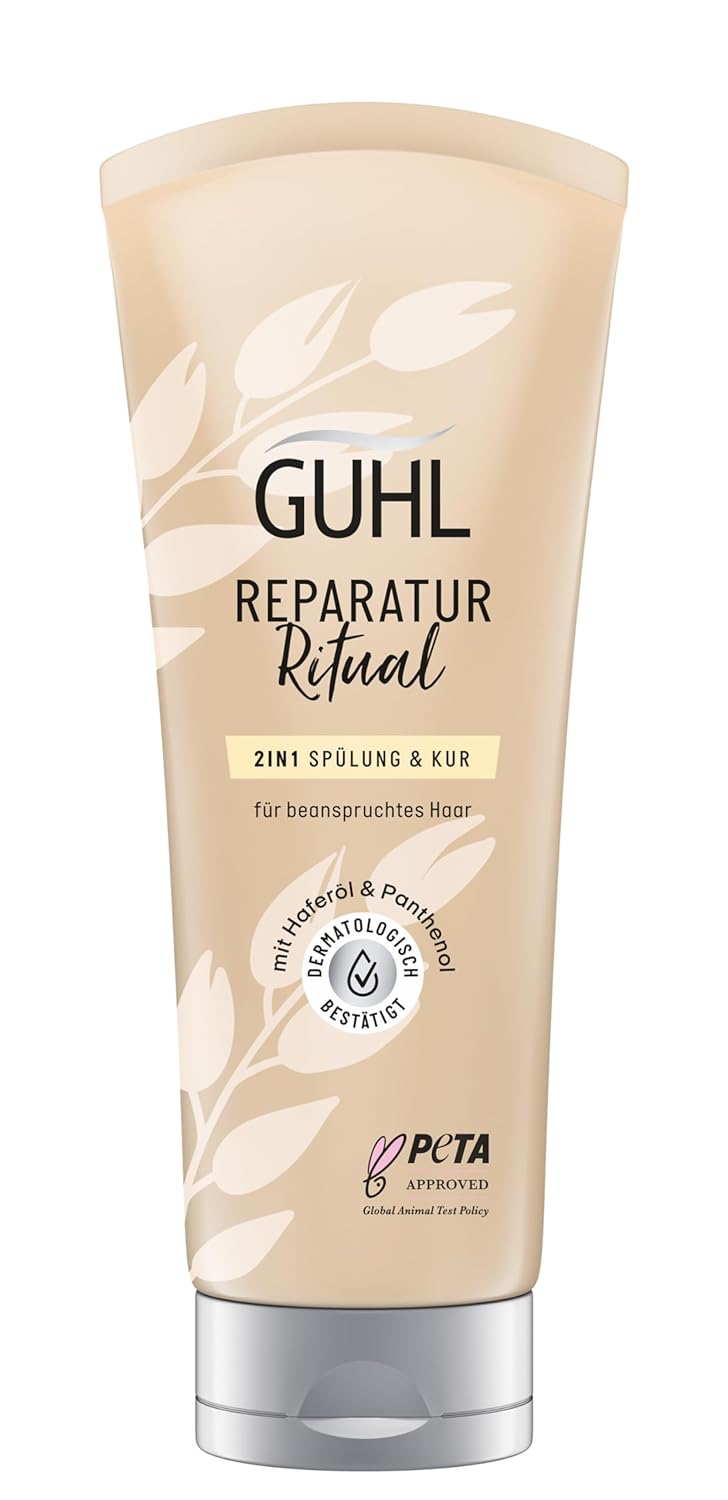 Guhl Repair Ritual 2 in 1 Conditioner & Treatment - Contents: 200 ml - For Stressed Hair in Need of Repair - With Oat Oil & Panthenol