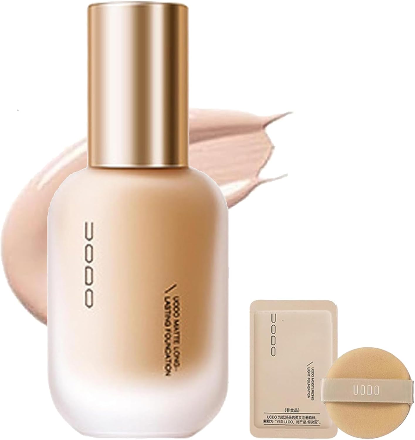 Generisch 1 Piece UODO Liquid Foundation - Moisturizing Lightweight Foundation, Matt, Long-Lasting Foundation, Invisible Foundation Makeup, Long Lasting Covering for All Skin Types