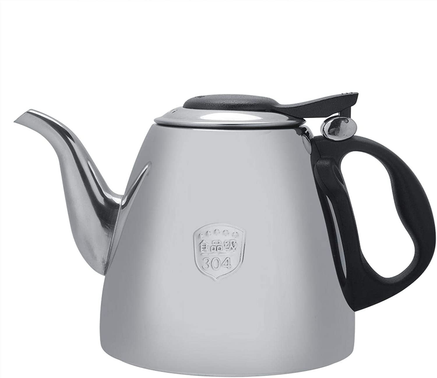 Zerodis Stainless Steel Tea Kettle Large Capacity Fast Heating Stove Coffee Kettle with Heat-Resistant Handle for Home Office Café (1.2 L)