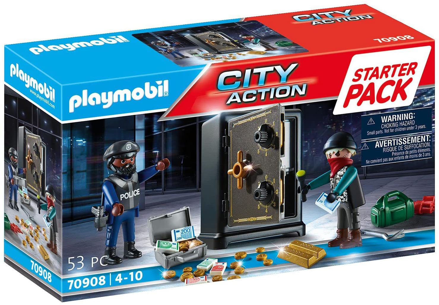 PLAYMOBIL City Action 70908 Starter Pack Safe Cracker Toy for Children from 4 Years