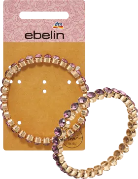 ebelin bracelet elastic with purple rhinestones, 1 piece