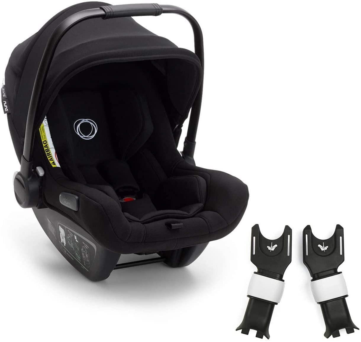 Bugaboo Turtle Air by Nuna Comfortable Car Seat with Cameleon Adapters for Car Seat and Large Sun Canopy, Ultra Light & Safe
