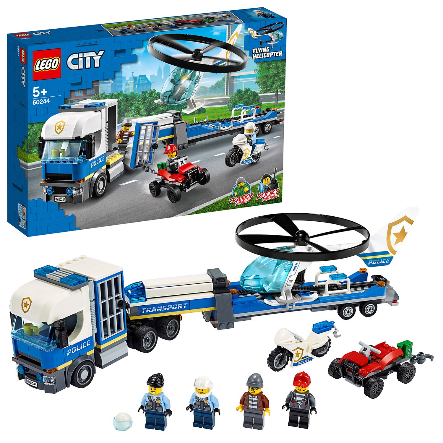 Lego 60244 Police Helicopter Transport City Construction Kit