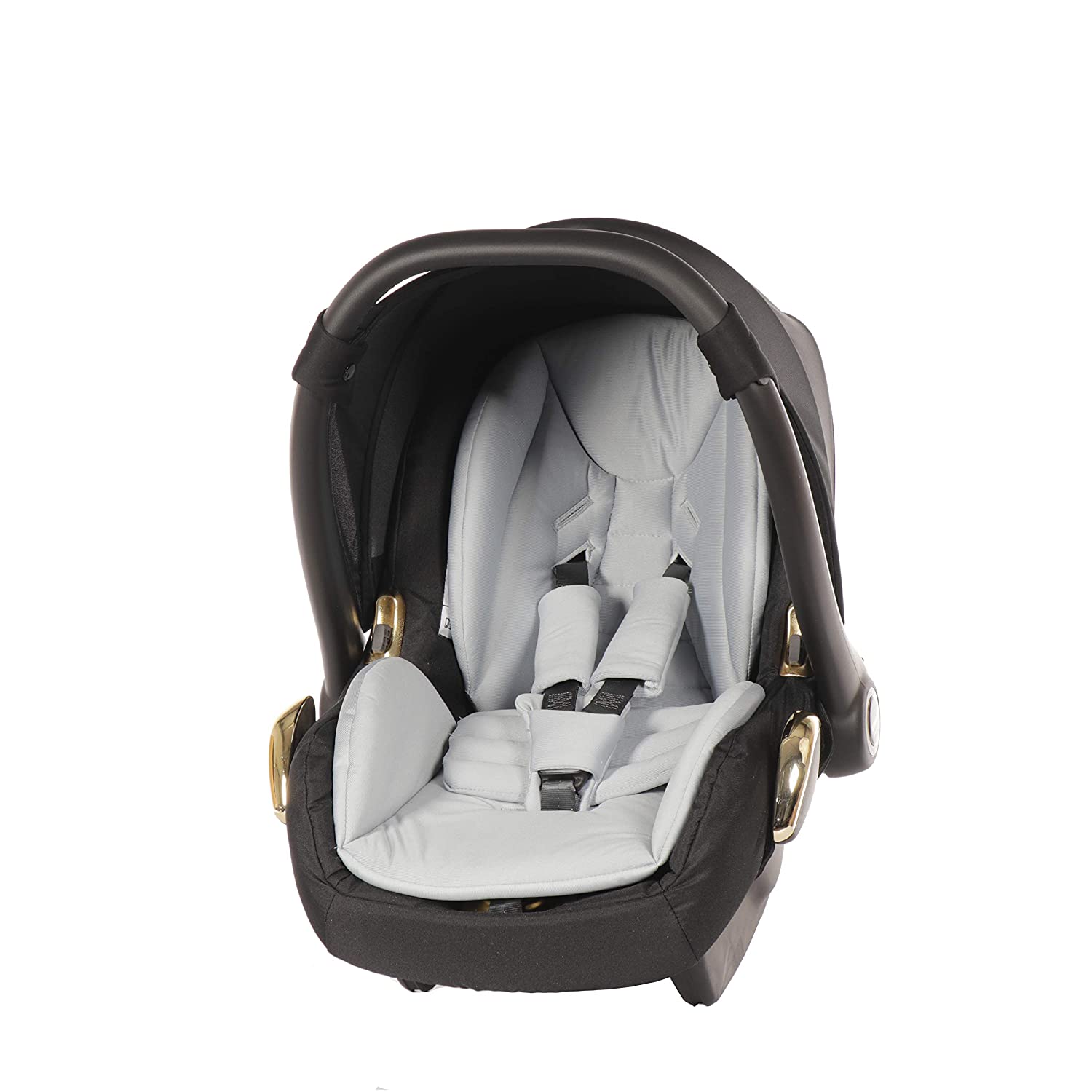 Twin Junama Duo S-Line Pushchair for Siblings (02. Black and Gold, 3-in-1)