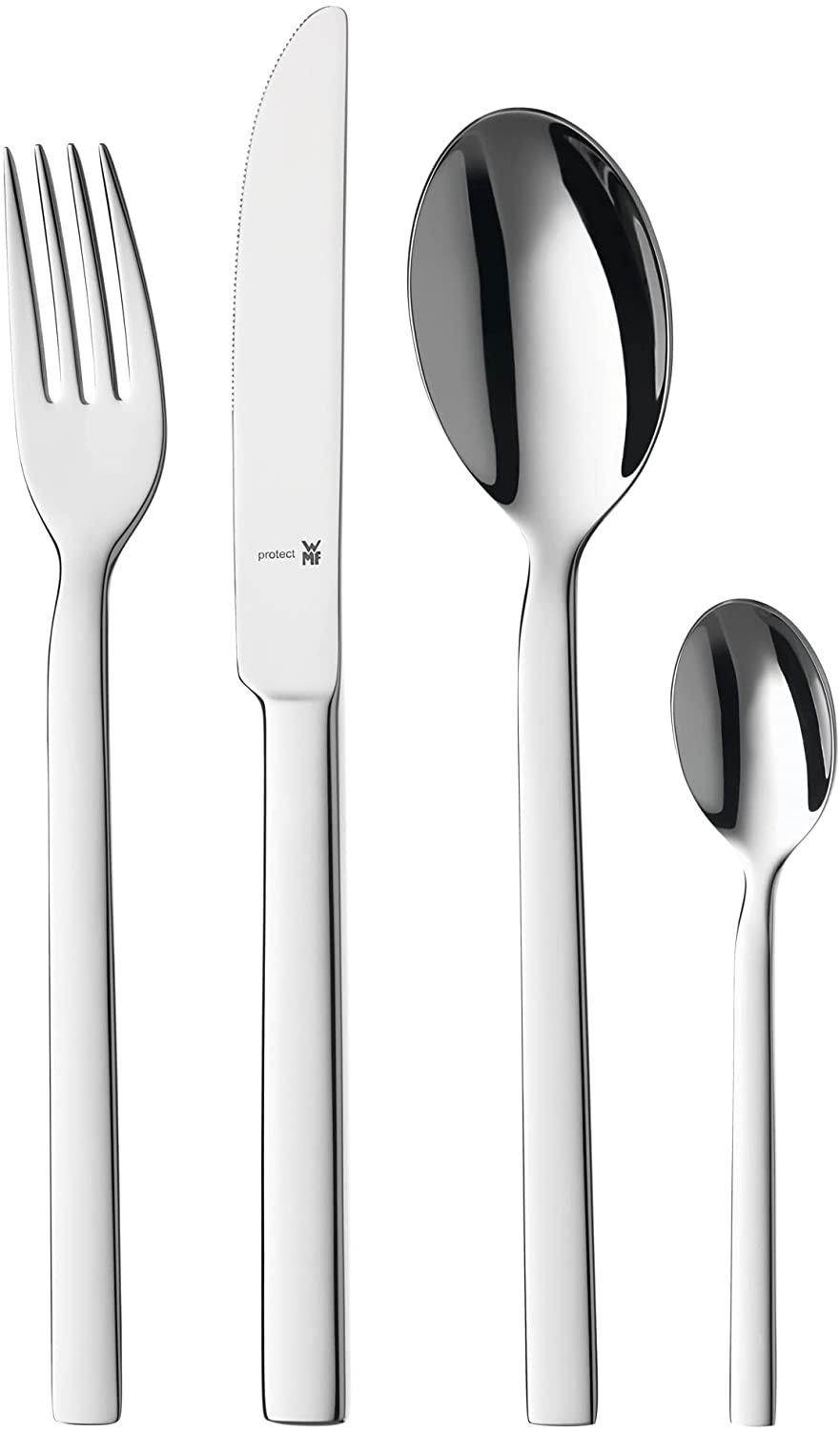WMF Lyric Cutlery Set, Monobloc Knife, Cromargan Protect Polished Stainless Steel, Extremely Scratch-Resistant, Dishwasher Safe
