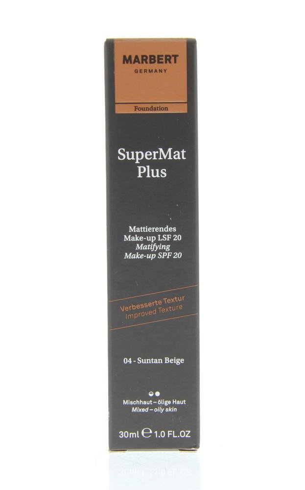 Marbert Super Mat Plus Make Up 04 Suntan Beige SPF 20 30 ml, ‎supermatplus