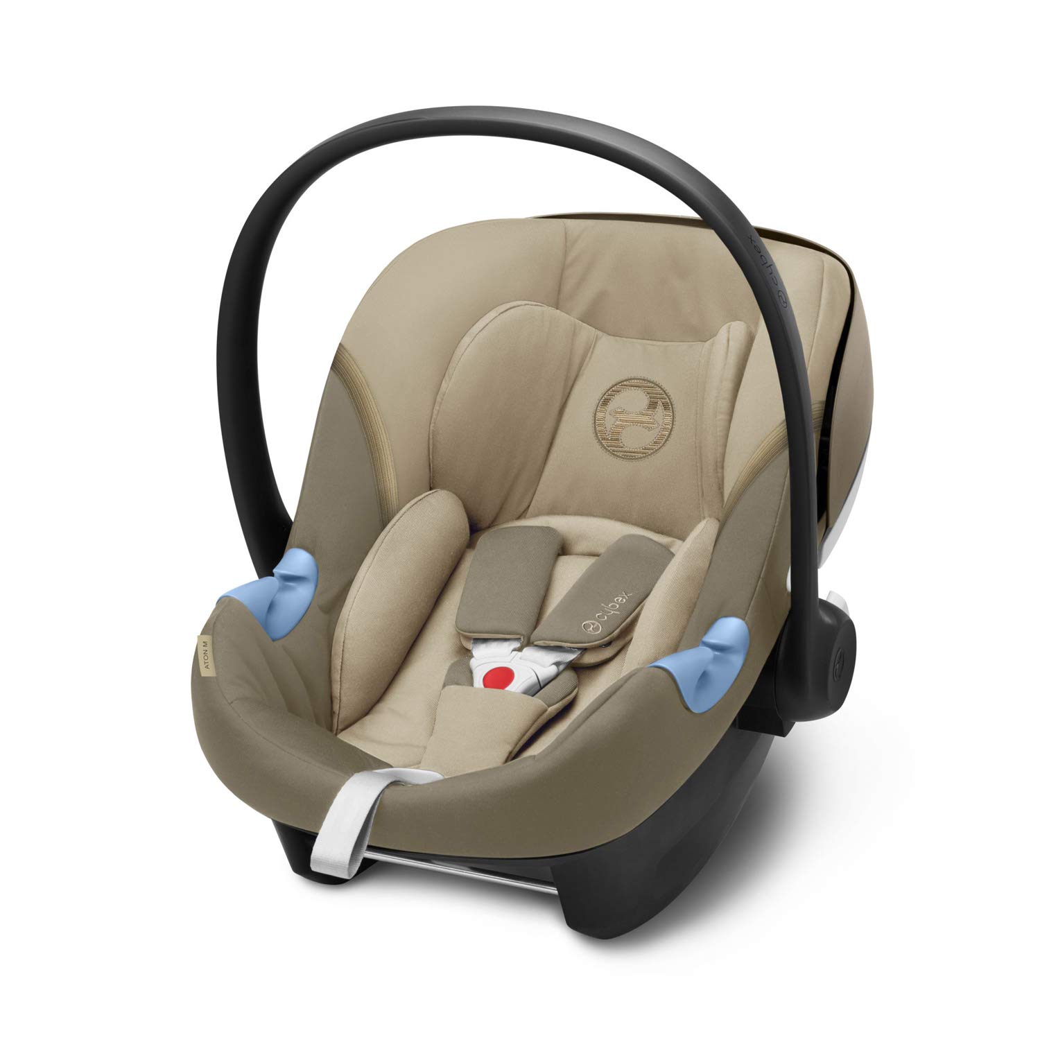 CYBEX Gold Aton M i-Size Car Seat with Newborn Insert. For Children from 45 cm to 87 cm. Max. 13 kg. Classic Beige
