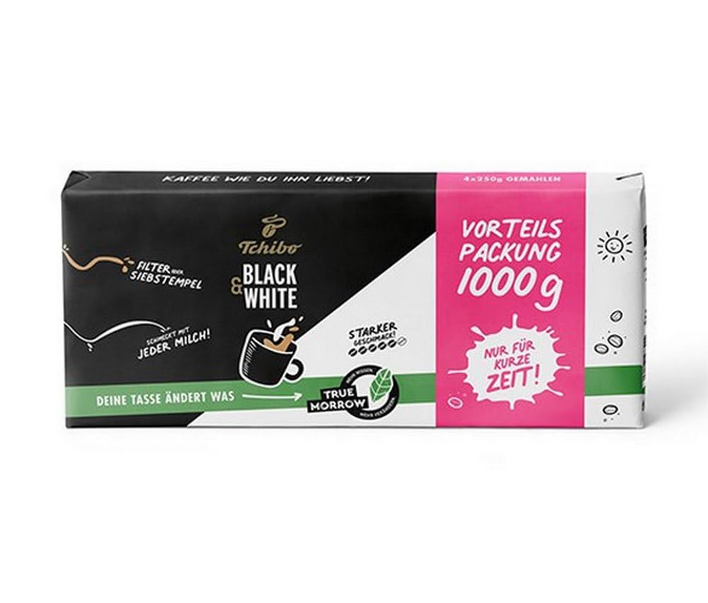 Tchibo BLACK ́N WHITE 1000g value pack 4x 250 g, ground