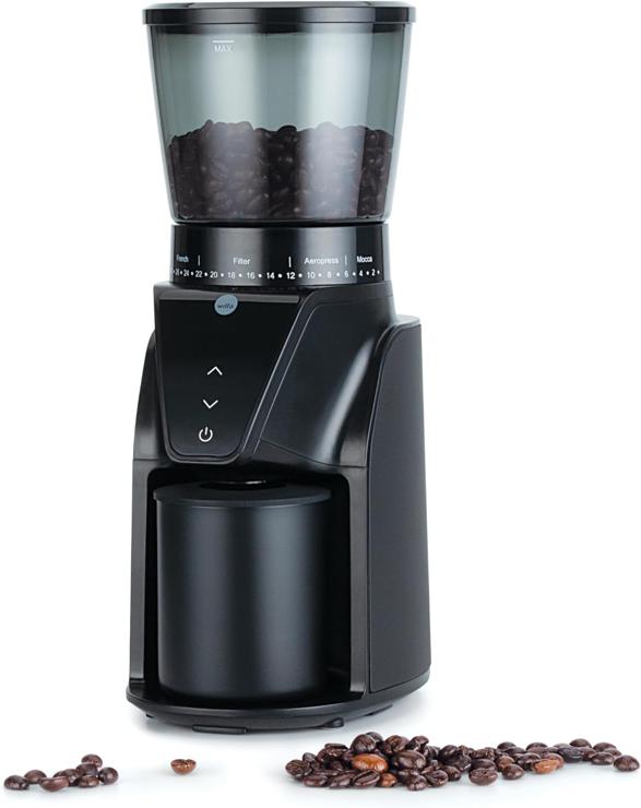 Wilfa Balance Electric Coffee Grinder, 31 Grinding Levels, Cone Grinder, 275 g Bean Container, with Timer, Antistatic Coffee Container, Easy to Clean (Black)
