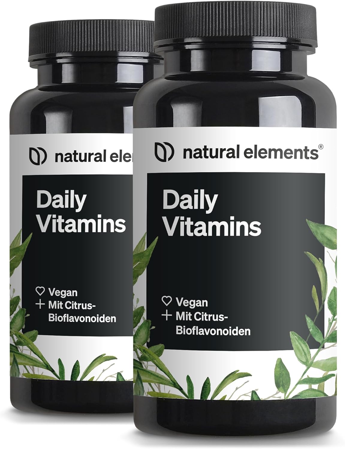 Daily Vitamins Set of 2 - 2 x 120 Multivitamin Capsules - All Valuable Vitamins A-K - Perfect for Athletes - Vegan, High Dose, No Unnecessary Additives - Produced in Germany & Laboratory Tested