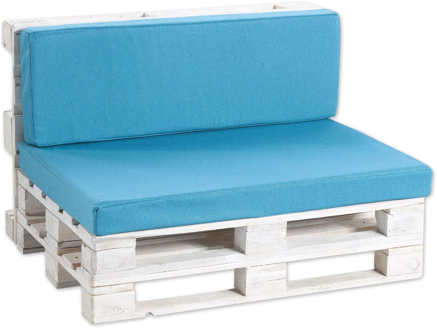 Pallet Cushion Set (Seat Cushion + Backrest) / 120 X 80 Cm And 120 X 40 Cm 