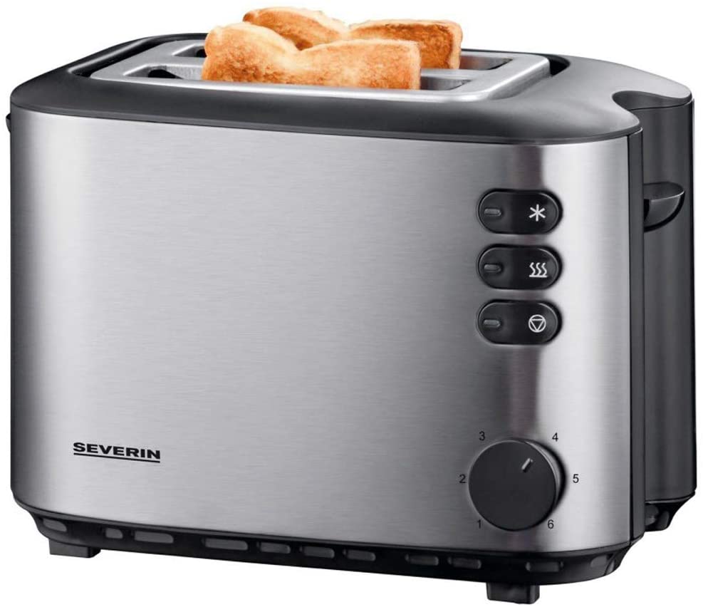 Severin Autmatic toaster with 850 W power at 2514, brushed stainless steel 