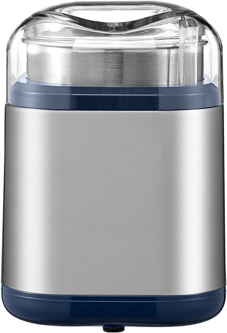 Jascherry Electric Spice Mill, 200 W/50 g, Mini Quiet Herb Mill, One Touch Coffee Grinder for Beans, Seeds, Spices and Pepper, with Removable Stainless Steel Bowls (Silver)