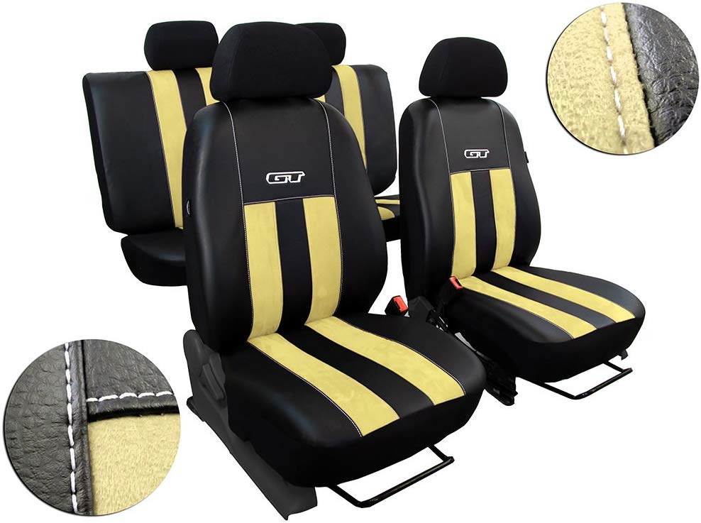 Pok Ter Tuning Suitable for Fabia II Seat Cover Car Seat Cover Set Faux Leather Beige with ALCANTRA Design Gt. In This listing.
