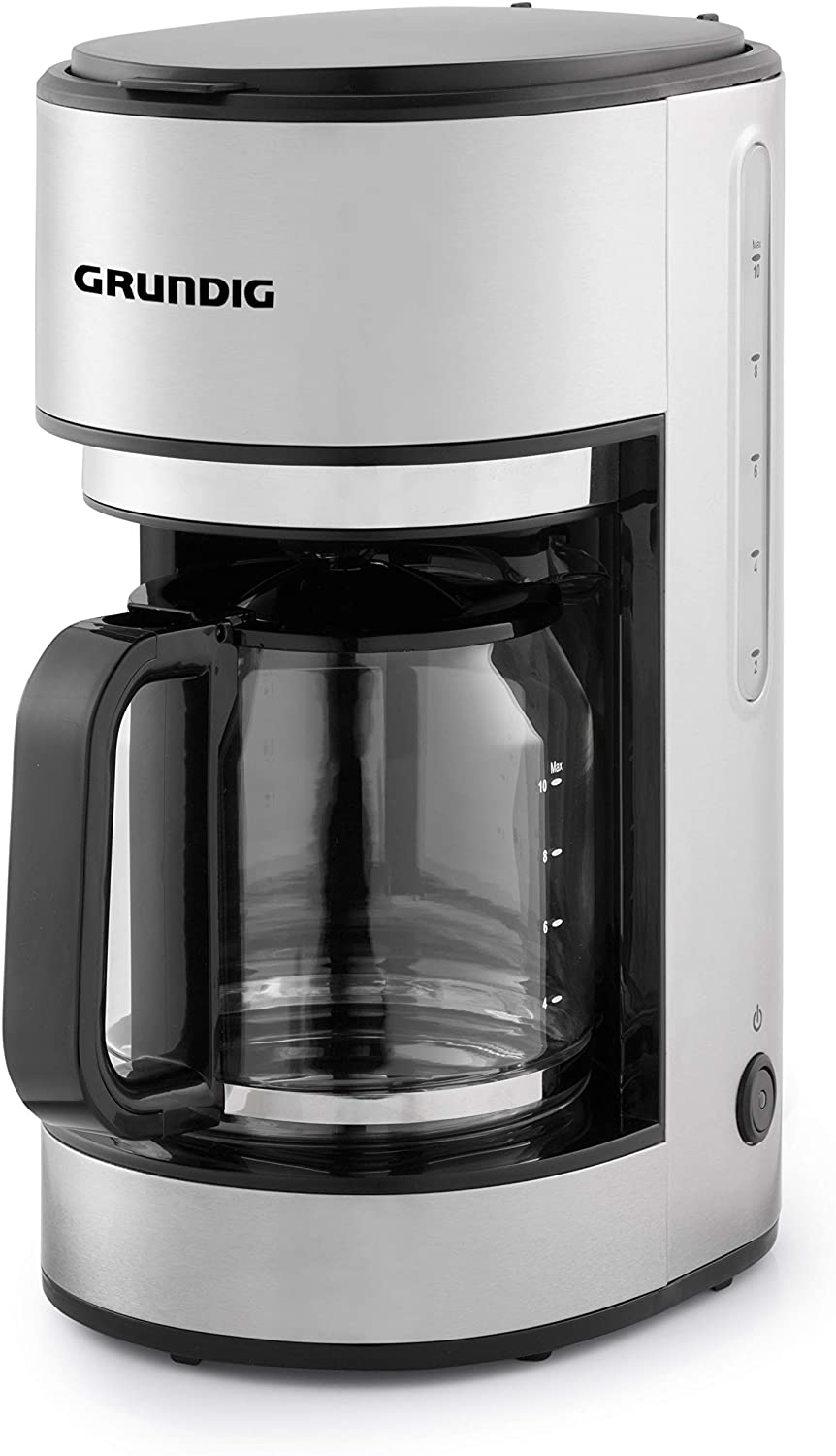 Grundig KM5620 GMS0910 KM 5620 Coffee Machine Stainless Steel Black Capacity Cups = 10 Glass Jugs, Keep Warm 1000 W