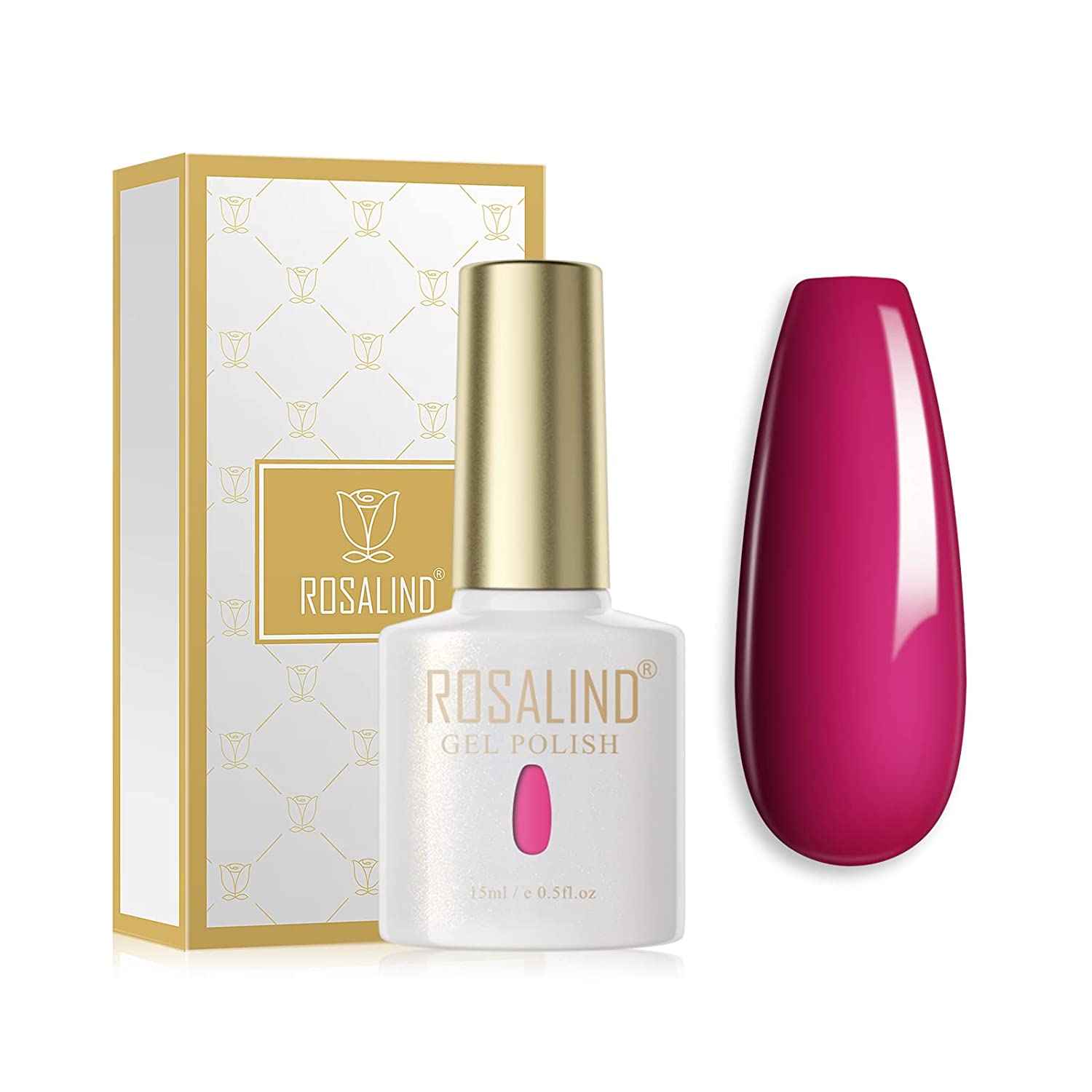 ROSALIND UV Nail Polish Red Gel Nail Polish 15 ml Soak Off Nail Gel Polish , ‎05