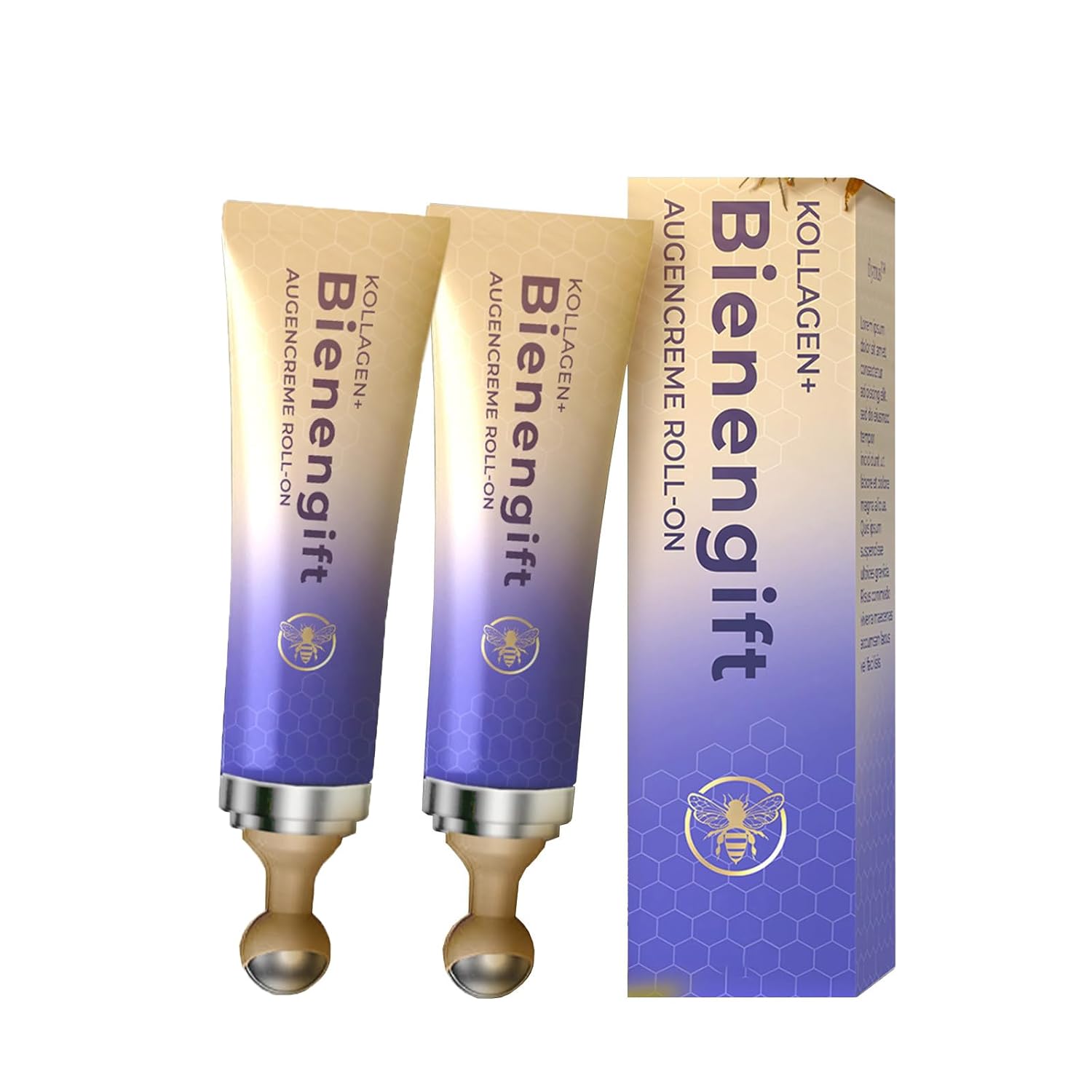 Collagen + Bee Venom Eye Cream Roll, Bee Venom Collagen Eye Cream, Bee Venom Collagen Wake Up Eye Cream, Anti-Ageing Bee Venom Collagen Eye Cream for All Skin Types (2)