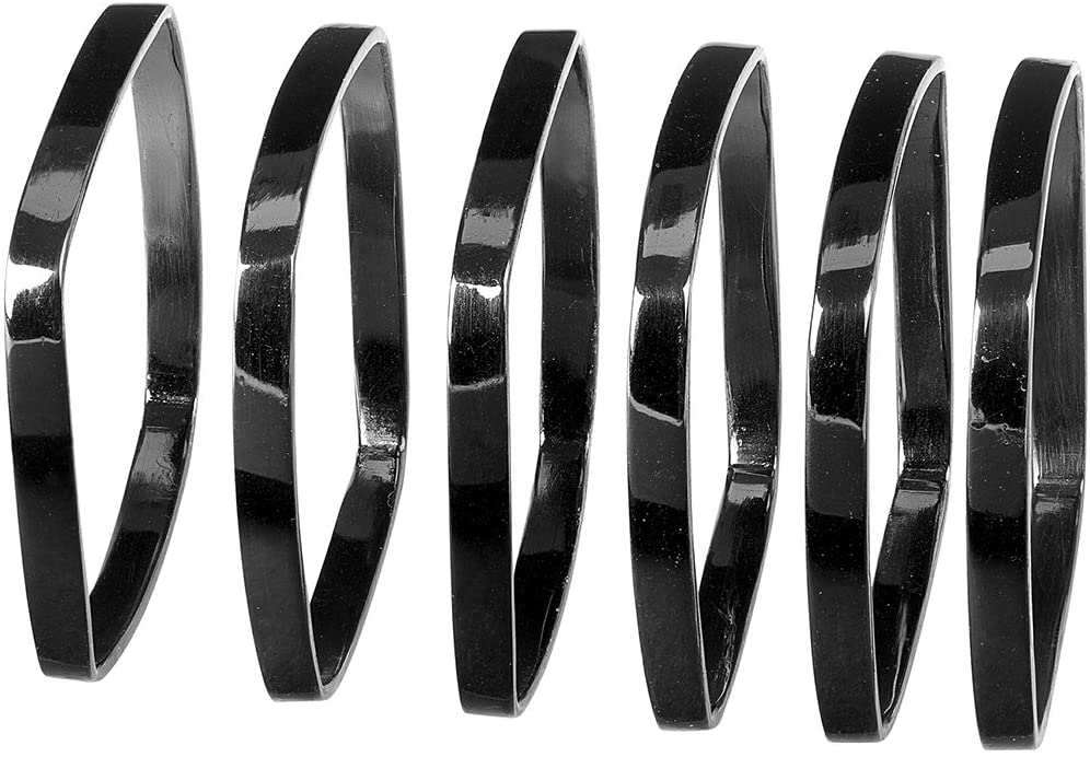 Blomus Set of 6 Napkin Rings Black Nickel – Opening 63742
