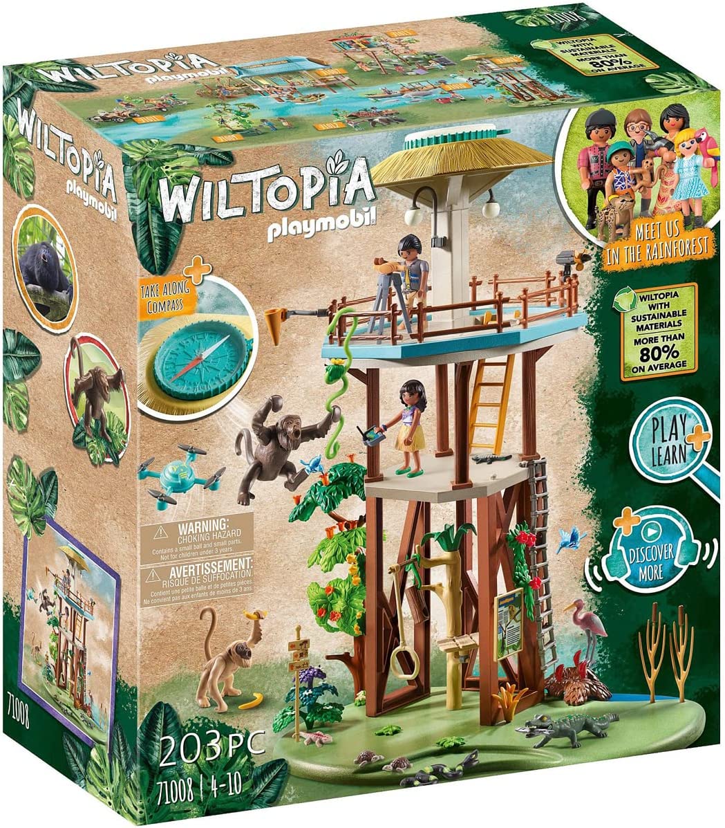 PLAYMOBIL Wiltopia 71008 Research Tower with Compass, Recommended from 4 Years