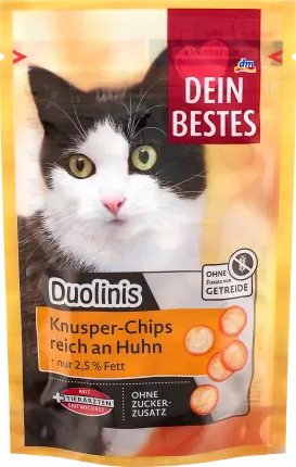 Cat treats crispy chips rich in chicken, 50 g