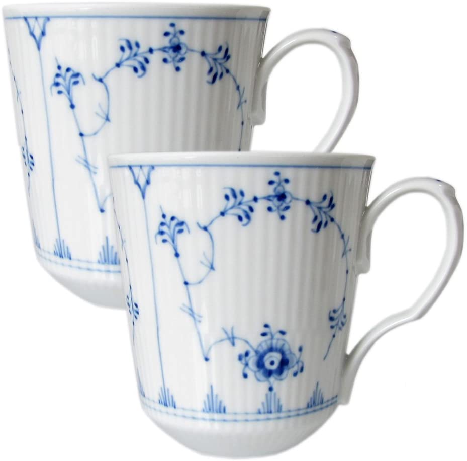 Royal Copenhagen Blue fluted plain mug 37 cl 2 pcs