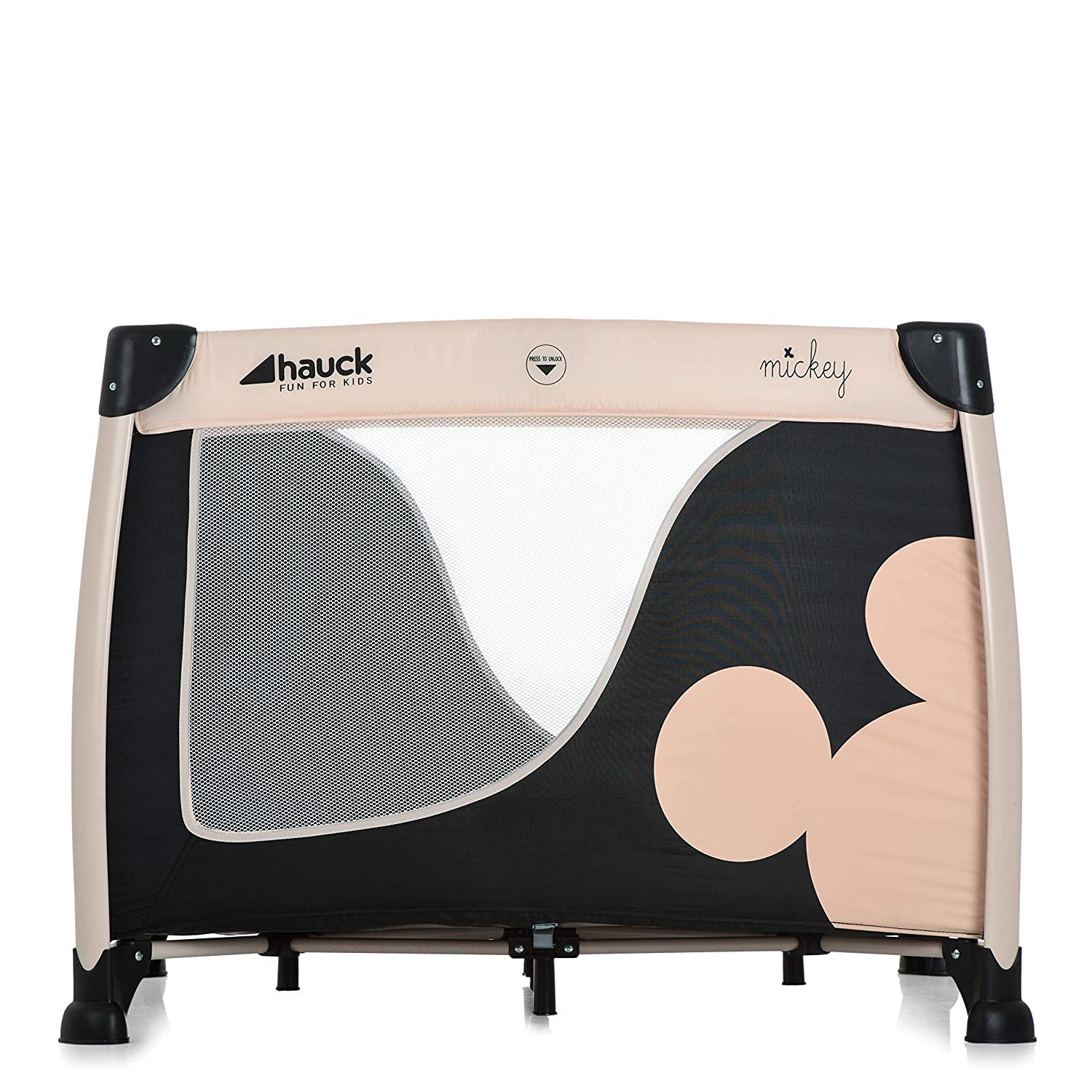 Hauck 606117 Sleep N Play SQ Lightweight Square Baby Playpen, Travel Bed with Mattress and Bag, Foldable and Portable, 90 x 90 cm