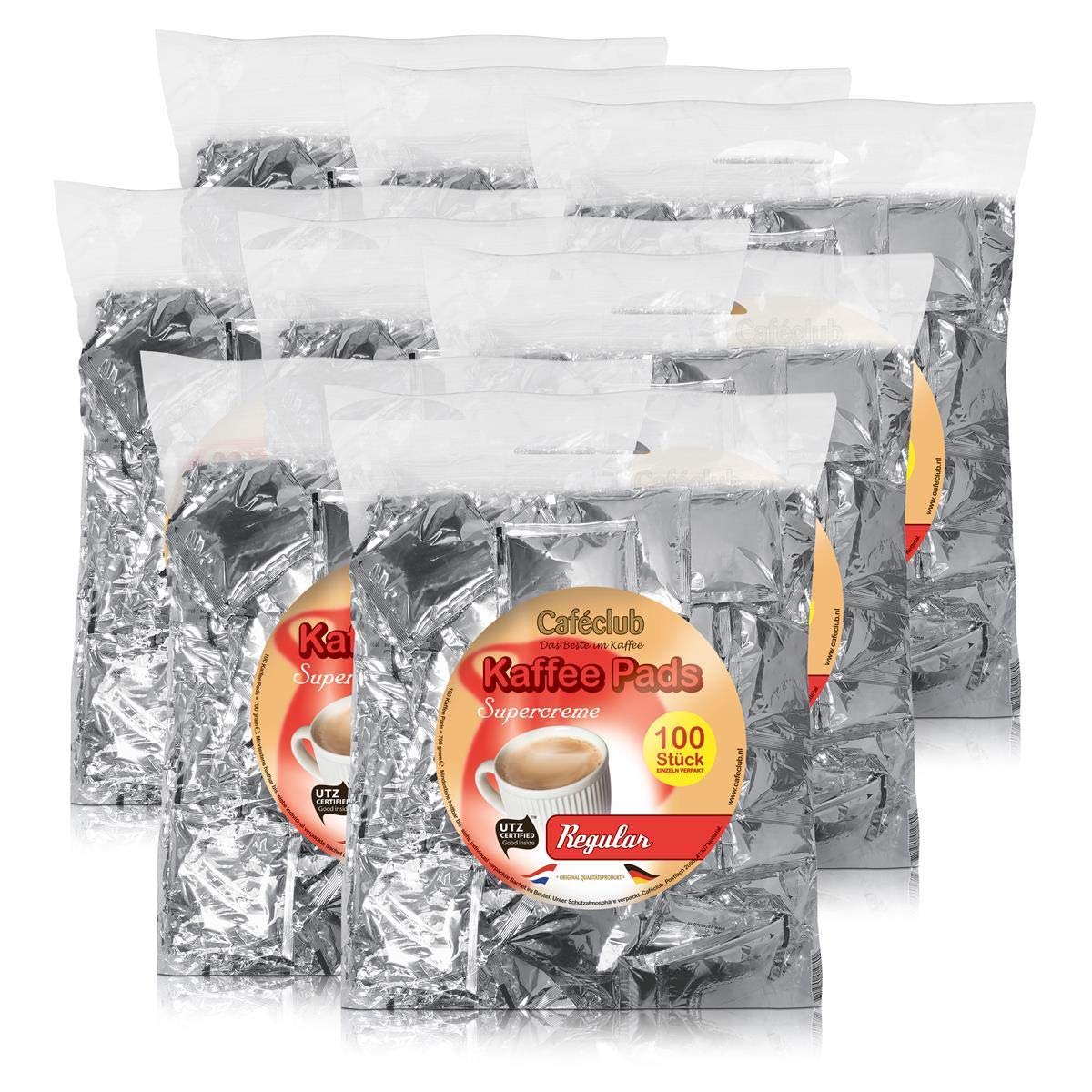 Cafeclub Supercreme Regular Coffee Pads Mega Bag 8 x 100 Pieces