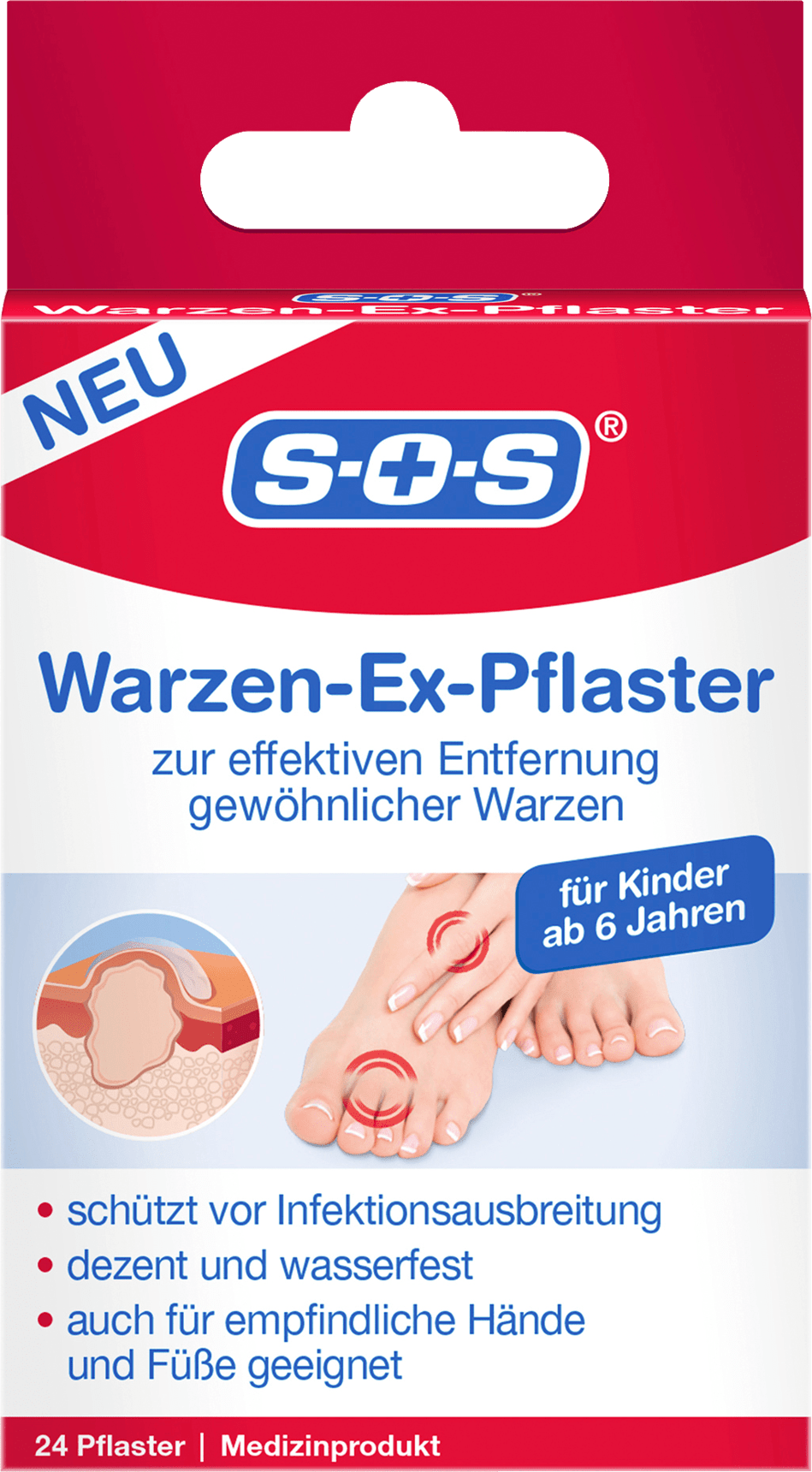 SOS Warts Remover Warts-Ex-Patch, 24 St