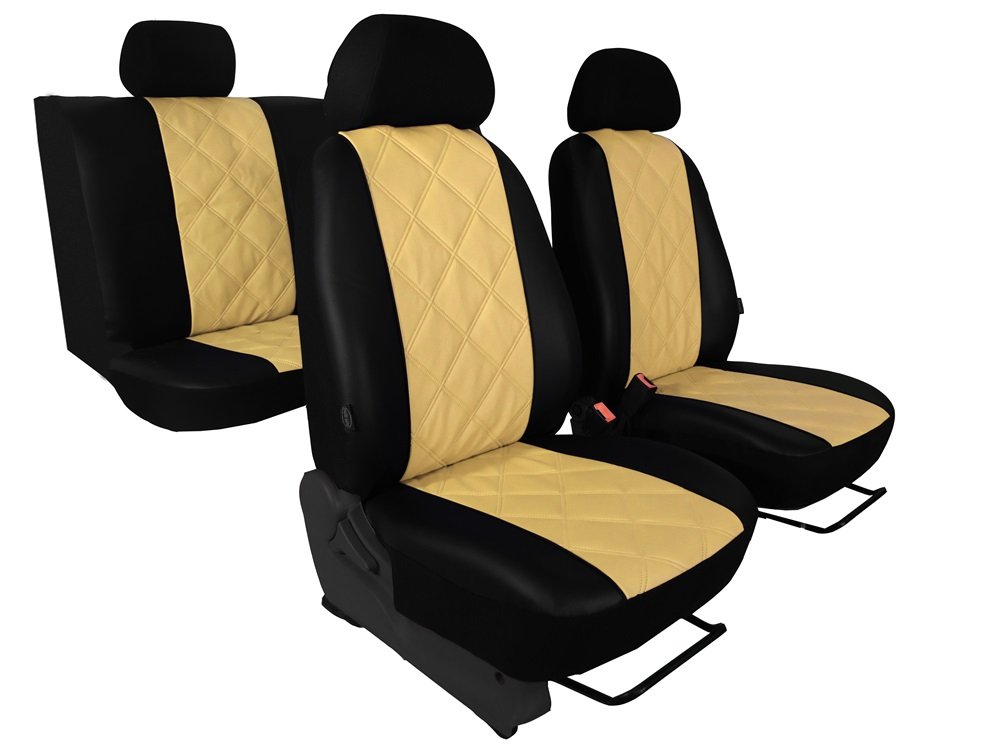 Fiat Ulysee II Single Seat Eco Leather Seat Covers with Diagonal Quilted Seat in 5 Colours