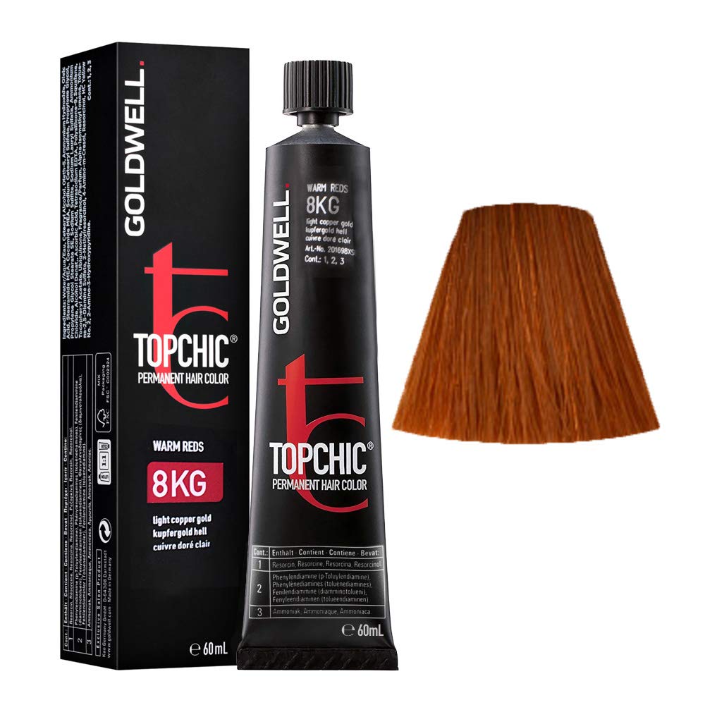 Goldwell Topchic Hair Color Copper Gold Light 8KG Pack of 1 x 60 ml