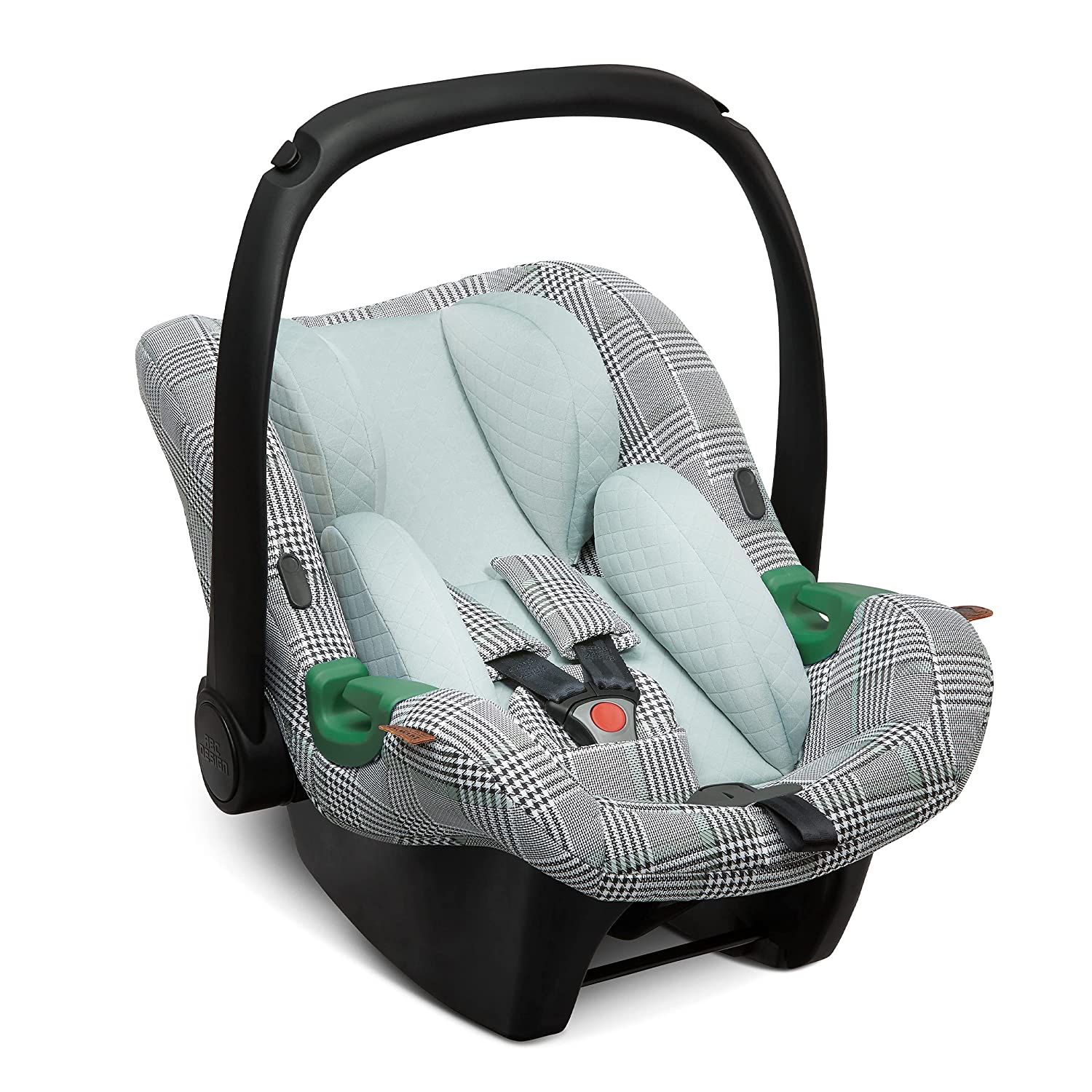 ABC Design Baby Car Seat Tulip Fashion Edition – Baby car seat for group 0+ i-Size up to 13 KG - Adjustable headrest - Side impact protection & 3-point belt system - Color: emerald