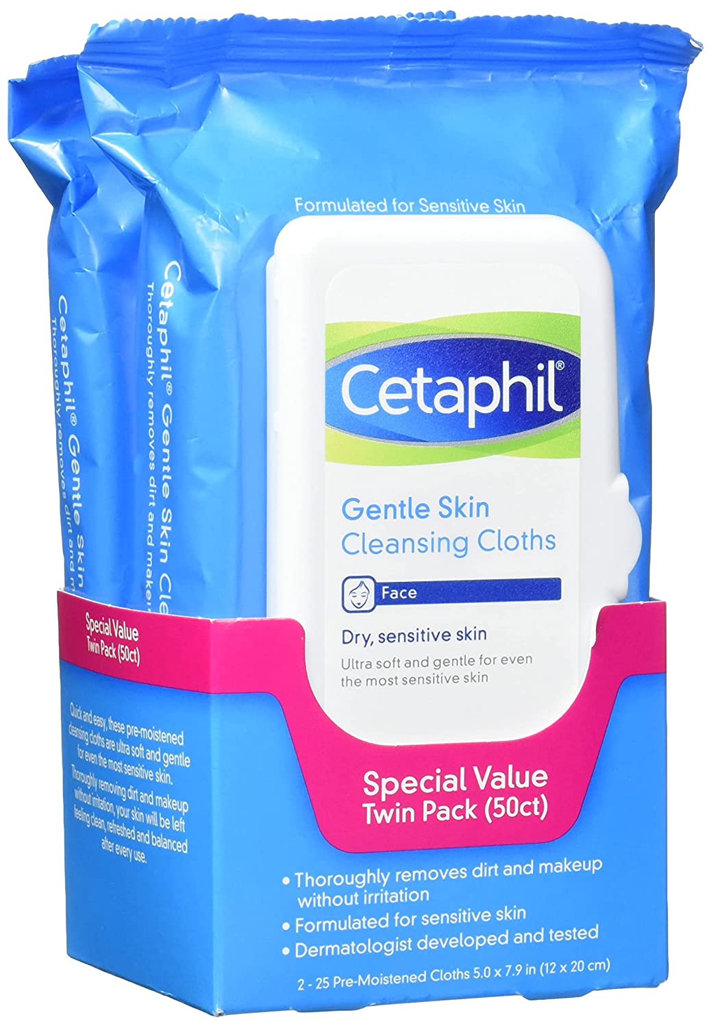 Gentle Skin Cleansing Cloths, 50 Count by Cetaphil