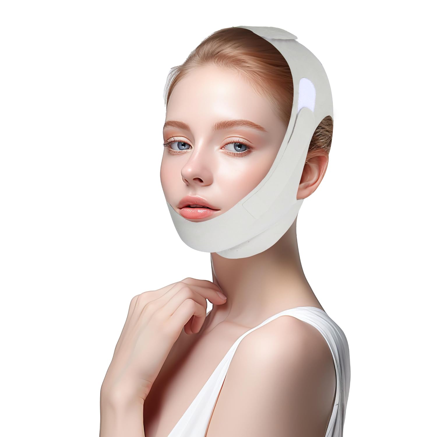 V Chin Mask, Double Chin Remover, Double Chin Mask Tightener, Double Chin Mask, Reusable Chin Mask Sleeping, Chin Strap for Double Chin and Saggy Face Skin, Green