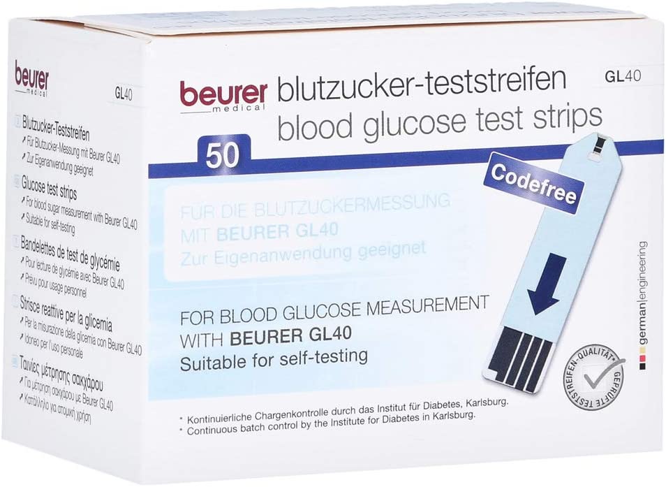 Beurer 50 Blood Glucose Test Strips (for use with GL 40)
