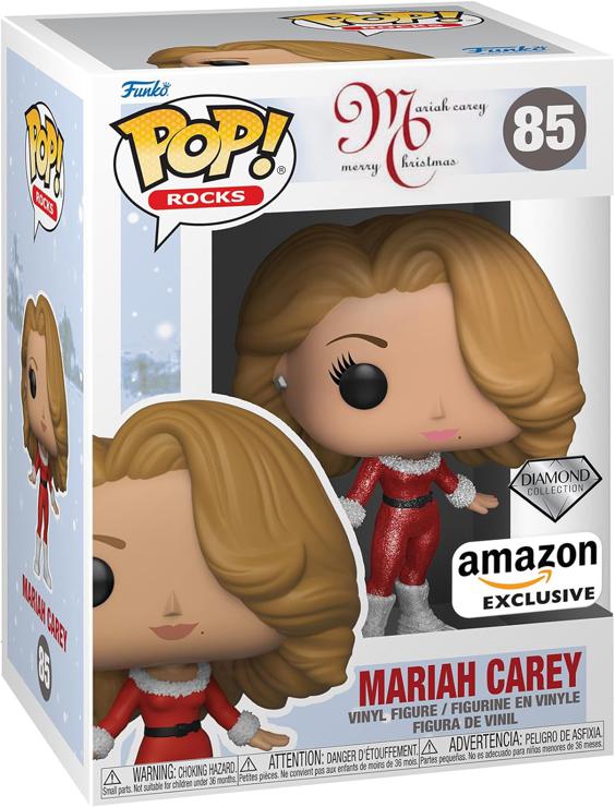 Funko Pop! Rocks: Mariah Carey Festive - Diamond Glitter - Amazon Exclusive - Vinyl Collectible Figure - Gift Idea - Official Merchandise - Toy for Children and Adults - Music Fans