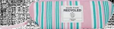 Miomojo cosmetic bag pink/green stripes, 1 piece