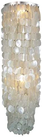 Guru-Shop Samoa Xl Chrome Shell Lamp / Ceiling Light Made Of Hundreds Capiz