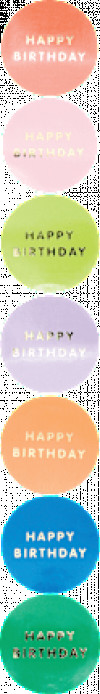 Sticker roll set \"Happy Birthday\" (6.5x6.5x5.5 cm), 120 pieces