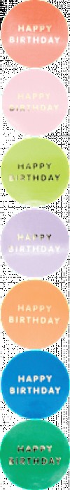 Sticker roll set \"Happy Birthday\" (6.5x6.5x5.5 cm), 120 pieces